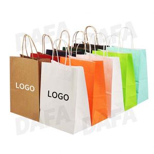 Bolsas de Papel Kraft con Asa y Logotipo Personalizado Reciclables al por Mayor, Bolsa de Compras para Llevar con Logotipo - Product Image 4