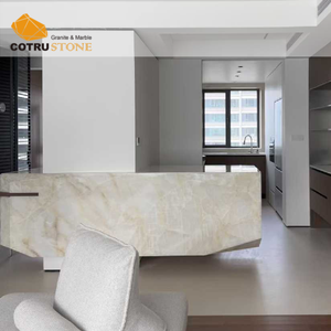 Piano di Lavoro in Quarzite Cristallo Cotrustone, Top Cucina Traslucido Bianco Cristallino per Villa e Hotel - Product Image 3