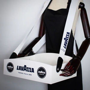 Bandejas de madera para aperitivos con correa, bandeja Usherette original con estampado, bandeja para servir fiestas nocturnas de cine, portador de palomitas de maíz Usherette - Product Image 2