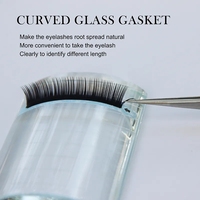 Support portatif Offre Spéciale de tuile de cils en verre de cristal avec la marque d'échelle pour des outils d'extension de cils