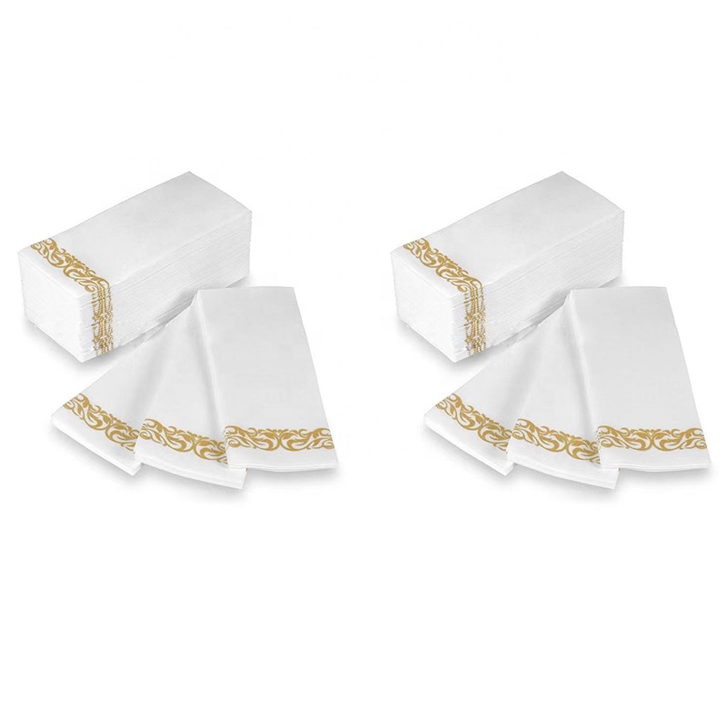 Обеденные салфетки, бумажные салфетки с принтом, бумажные салфетки, декоративные льняные салфетки, одноразовые ручные полотенца для гостевой свадебной ванной комнаты