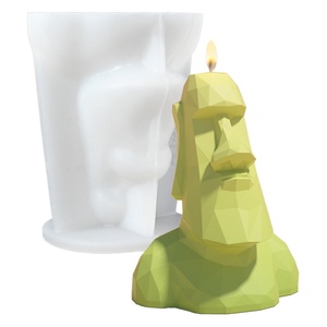 แม่พิมพ์เทียนซิลิโคนรูปทรงเรขาคณิตแบบนามธรรมขนาดใหญ่ ปลอดภัยต่อสิ่งแวดล้อม ใช้กับเครื่องล้างจานได้ ตกแต่งบ้าน แม่พิมพ์เทียนหอม - Product Image 1