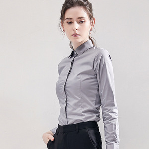 Camisa de Bambú para Mujer, <span class=keywords><strong>Manga</strong></span> Larga, Cierre de Botones, <span class=keywords><strong>Blusa</strong></span> Blanca Clásica de Oficina, Transpirable, Suave, Informal, Elegante, Corte Entallado - Product Image 4