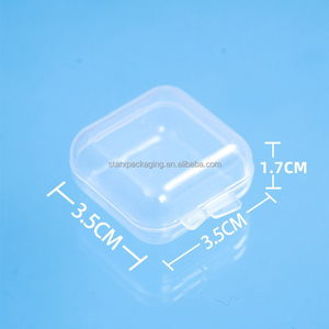Boîtes de rangement carrées en <span class=keywords><strong>plastique</strong></span> PP vides, mini-contenants transparents pour petits cadeaux et loisirs créatifs, prêtes à être expédiées - Product Image 2