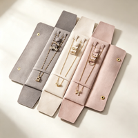 Sac de voyage enroulable pour bijoux, organiseur de rangement pour colliers, bagues, bracelets et boucles d'oreilles