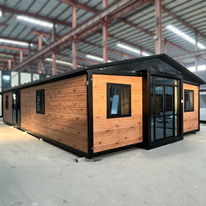 บ้านสำเร็จรูปขนาด 20 ฟุต 30 ฟุต 40 ฟุต พร้อมระเบียง บ้านคอนเทนเนอร์ทันสมัยสำหรับวิลล่า ใช้ภายนอกอาคาร บ้านหลังเล็กพร้อมระเบียง กันน้ำ กันไฟ ขยายได้ - Product Image 1