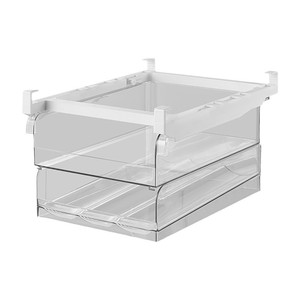 Refrigerator Storage Box Double Layer Hanging Fruit Preservation Organizer Kitchen <b>Fridge</b> Organizer - Product Image 5