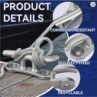 Cleats d'amarrage en aluminium moulé de style S, 10 pouces, 12 pouces, 15 pouces, résistants à la corrosion, montage encastré, accessoires pour bateaux