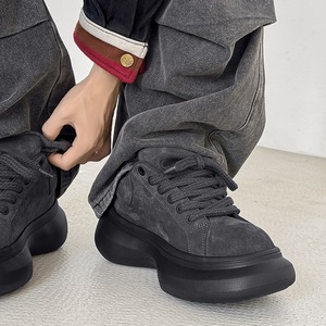 Nouvelles Chaussures Décontractées à Talons Épais et Lacets, Style Hiver 2025, à Bout Rond Polyvalent - Product Image 2