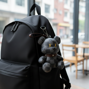 Çok Renkli PU Deri Şiddetli Ayı Anahtarlık Sevimli 3D Karikatür Ayı Çanta Süsü Kadın Erkek Sırt Çantası Araba Aksesuarları - Product Image 5