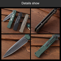 Couteau pliant de poche Bochen G10 avec poignée attrayante pour le camping, la randonnée, facile à emporter, couteau portable, plusieurs options de couleurs