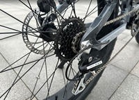 Vélo électrique à pneus larges pour adultes avec moteur central Bafang 48V 1000W, freins à disque hydrauliques 8 vitesses, double suspension