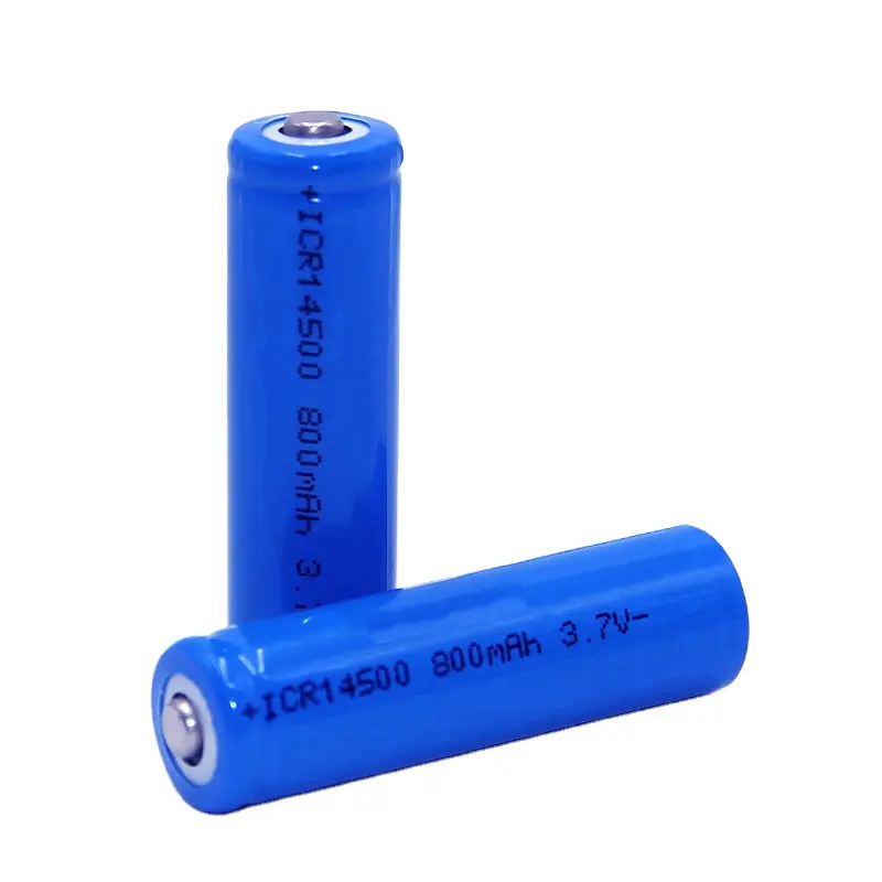 Best Price AA Size 800mah top head 3.7v 14500 rechargeable li ion battery for toys tools