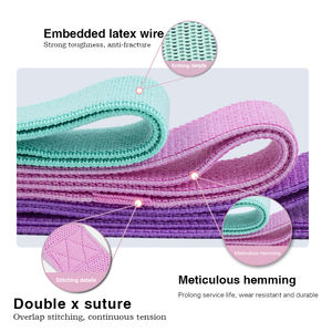 Benutzer definierte Logo Gym Exercise <span class=keywords><strong>Loop</strong></span> Baumwoll stoff Pull Up Assist Long Resistance Bands Set - Product Image 2