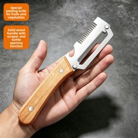 Couteau à éplucher manuel multifonctionnel pour cuisine, mini-râpe domestique deux-en-un, éplucheur de canne à sucre épaisse et de citrouille en acier inoxydable