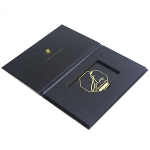 Luxury Vip Membership Metal Business <b>Card</b> Box Packaging Gift <b>Boxes</b> <b>Cards</b> Magnet Board Slots Paper Box - Product Image 5