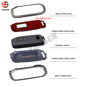 Para Hyundai <span class=keywords><strong>KIA</strong></span> <span class=keywords><strong>Sportage</strong></span> <span class=keywords><strong>2023</strong></span> Niro Hybrid 2021 Sorento MQ4 2022 EV6 <span class=keywords><strong>GT</strong></span>-<span class=keywords><strong>Line</strong></span> K8 V6 fibra de carbono Aleación de Zinc funda para llave de coche - Product Image 6