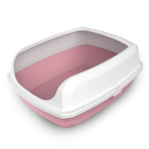 Cat High Border Splash Proof Litter Box Pet Toilet Plastic Cat Litter Box