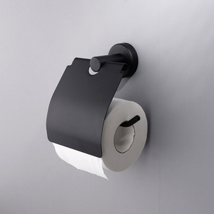 Distributeur de rouleaux de papier toilette en acier inoxydable, porte-papier toilette avec couvercle, porte-papier toilette mural - Product Image 6