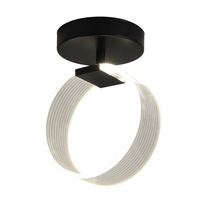 Plafonnier LED linéaire créatif de luxe en aluminium de style postmoderne pour entrée, couloir, balcon et hall, montage en surface