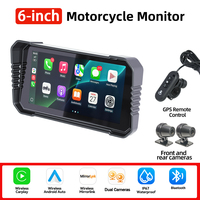 JMCNew Écran de navigation pour moto étanche 6,25 pouces avec CarPlay, Android Auto, appels Bluetooth, commande vocale Siri, Mirror Link, WiFi