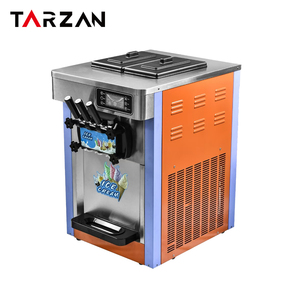 Bàn xách tay thương mại nhỏ Máy làm kem 2 + 1 hương vị mềm phục vụ Kem Máy làm maquina de helados - Product Image 3