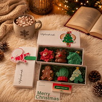 SICENCE – Coffret cadeau de bougies parfumées écologiques en cire de soja et paraffine, fabriquées à la machine, pour la maison et les fêtes du Nouvel An