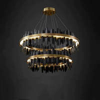 Meilleur Prix Nordic Art Luxe Blanc Céramique Fleur Pendentif lustre pour Salon Escaliers Villa