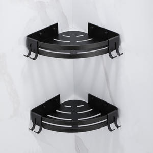 Étagère d'angle de douche murale autocollante moderne avec crochet, pour salle de bain, usage commercial et hôtelier, vente en gros - Product Image 5