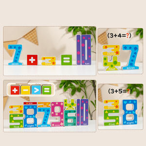 Ensemble de planches d'activités en bois pour enfants de 2 à <span class=keywords><strong>7</strong></span> <span class=keywords><strong>ans</strong></span> - Opération numérique, correspondance cognitive, jouet éducatif 3D - Product Image 5