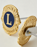 Emblema de Aleación de Zinc para Parrilla Delantera de Coche Antiguo Lions International - Logotipo Decorativo Premium para Vehículos