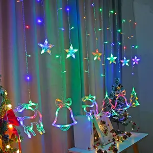 הרמדאן fariy אורות Led וילון כוכב ירח מחרוזת אור עבור חדר פסטיבל חג מולד קישוט מחרוזת אורות LED מנורת מחרוזת