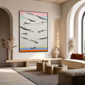 Moments Of Color Abstract Oil <b>Painting</b> Textured Wall Art Hand Painted Canvas With <b>Frame</b> Contemporary Indoor Decor - Product Image 6