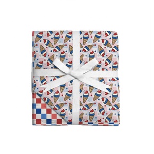 Couverture pour bébé nouveau-né personnalisable avec impression du 4 juillet, impression double face, douce, 5% viscose de bambou, 5% élasthanne, couverture pour enfants - Product Image 2