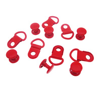 Crochet en dentelle rouge en gros Crochet pointu en métal Clips de fixation Raccords Boucles à œillets à anneau en D avec rivets