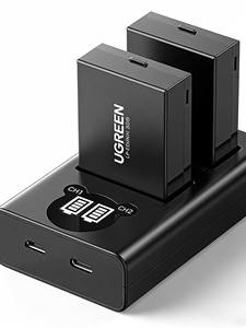 Cargador de Batería para Cámara UGREEN LP-E8 de Doble Ranura para Canon EOS 600D 700D 550D 650D X7i X6 X4 T2i T3i T5i con Cable USB-C - Product Image 2