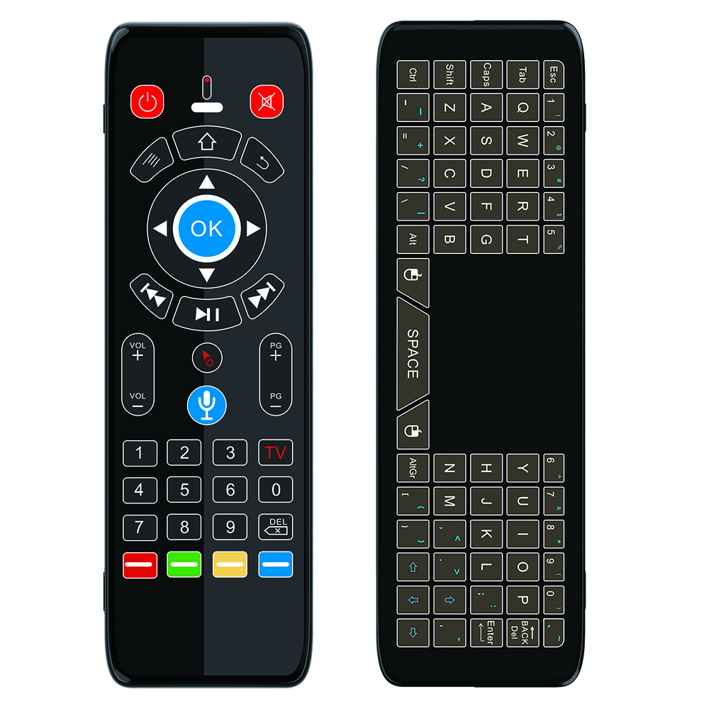 Модный дизайн 2,4g Беспроводная клавиатура с мышью T16 + M сенсорный экран мини-клавиатура с подсветкой с ИК-обучением и голосовыми функциями
