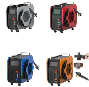 Máquina de limpieza láser de fibra pulsada portátil de 200W para tinta, aceite, óxido, moldes de neumáticos y motores de coche, con Raycus JPT y múltiples formas de luz para limpieza. - Product Image 1