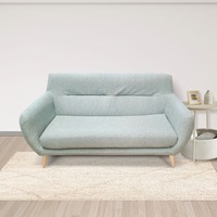 Canapé maxi 2 places MOD. EMMA en tissu WATER FABRIC, style Mid-Century Modern, rembourré