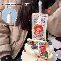 2025 Paraffin wachs Geburtstags kerze Großhandel Dessert Kuchen dekorative Ornamente Kurve Bogen für Liebe Bär Stern Design