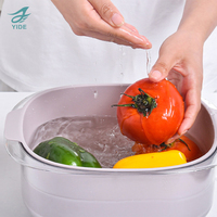 Panier à riz en plastique multifonctionnel, panier à fruits et légumes, passoire, paniers de lavage, outils de cuisine durables
