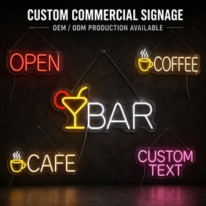 ป้ายไฟนีออนอะคริลิค LED ลายค็อกเทล สำหรับตกแต่งร้านอาหาร ผับ ลาวอง และหน้าร้าน - Product Image 5