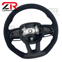 Volant en Suède et Fibre de Carbone Personnalisé Haut de Gamme pour Dodge Challenger Charger Hellcat RT Durango SRT Scat Pack 392 Super Bee