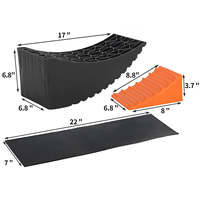 Rampe de nivellement pour camping-car à levage élevé, design incurvé en HDPE, 35 000 lb, pour caravane, camping-car, niveleur de roues, stationnement sécurisé