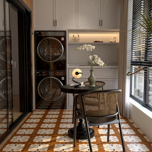 Mosaico de <span class=keywords><strong>madera</strong></span> de 300x300mm Retro francés, azulejo de cerámica de porcelana, pared mate antideslizante, azulejos de suelo de 4mm-12mm para cocina, inodoro, 5mm - Product Image 3