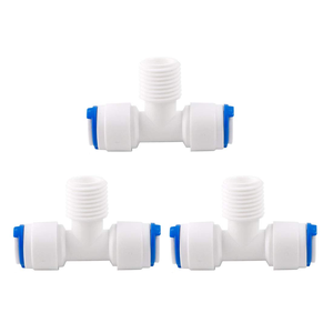 อะไหล่กรองน้ำ ข้อต่อแบบที ขนาด 1/4 นิ้ว ข้อต่อท่อแบบเร็ว สำหรับกรองน้ำ - Product Image 1