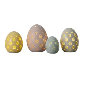 Wholesale LED Light Ceramic Easter Decoration Eggs Porcelain Easter Eggs