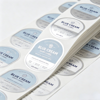 Étiquette personnalisée en feuille d'argent nacrée, résistante à l'humidité, autocollante pour l'emballage des pots de yaourt et de crème