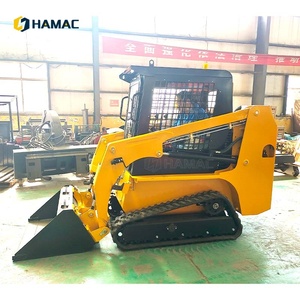 HAMAC Diesel Skid Steer Loader 890kg <b>Loading</b> Capacity Crawler Moving Type Skidsteer Track Loader for Earthmoving Projects - Product Image 3