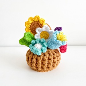 Custom New handmade versatile car ornaments <b>small</b> hanging <b>baskets</b> mini flower bouquets potted plants holiday gift for the office - Product Image 6